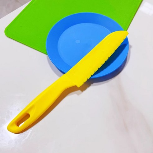 무독성 어린이 안전칼 유아 칼 아동 소꿉놀이 아동칼, 노랑, 1개