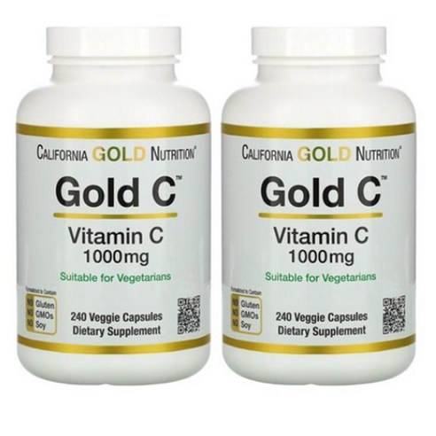 캘리포니아 골드 뉴트리션 2통 CGN 비타민C 1000mg 240베지캡슐X2
