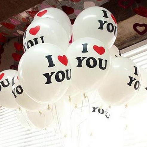 [예쁨주의지호] 마카롱 라텍스풍선 10개입 / 고무풍선/풍선/땡땡이풍선/알러뷰풍선, 알러뷰 라텍스풍선 10개_화이트