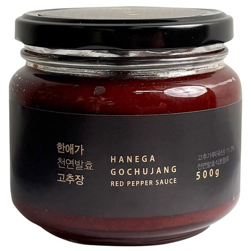 한애가 전통고추장 중간 매운 맛 국산 찹쌀 덜매운 어린이고추장, 500g, 3개