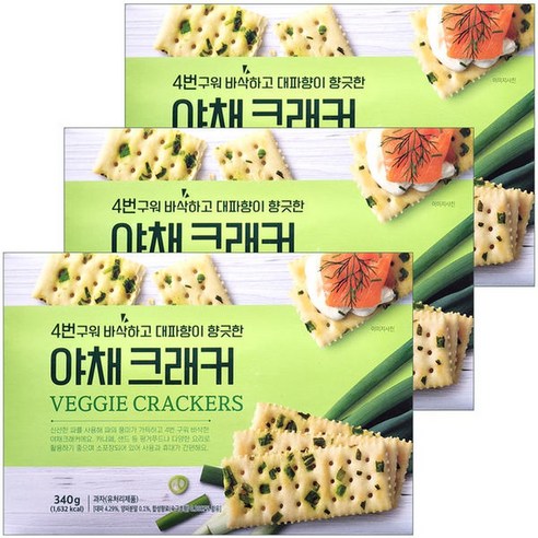 (NEW) 대파향 야채크래커 340gx3 어린이집 학교 유치원 학원 교회 사무실 탕비실 대용량 간식 모음 100종 택1