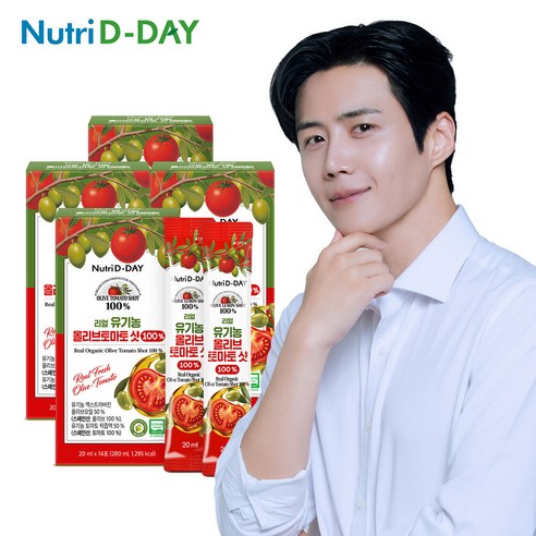 뉴트리디데이 리얼 100 NFC 착즙 유기농 올리브토마토 스틱 올토샷 x 4개 총56포