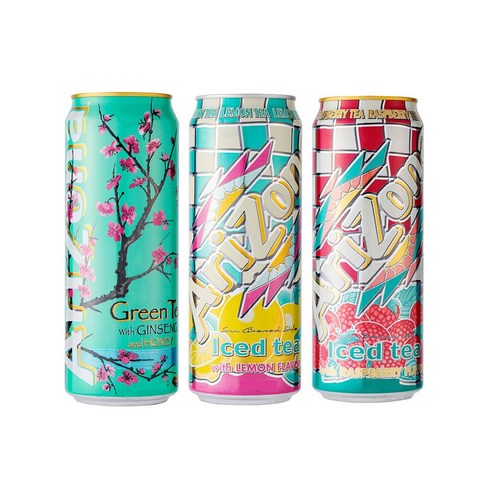 아리조나 650ml 그린티 8캔 + 라즈베리 8캔 + 레몬 8캔 총 24캔, 650ml, 24개