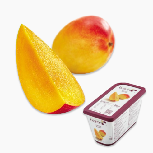 제원-브아롱 망고퓨레 냉동, 아이스박스+드라이아이스포함, 1kg, 3개