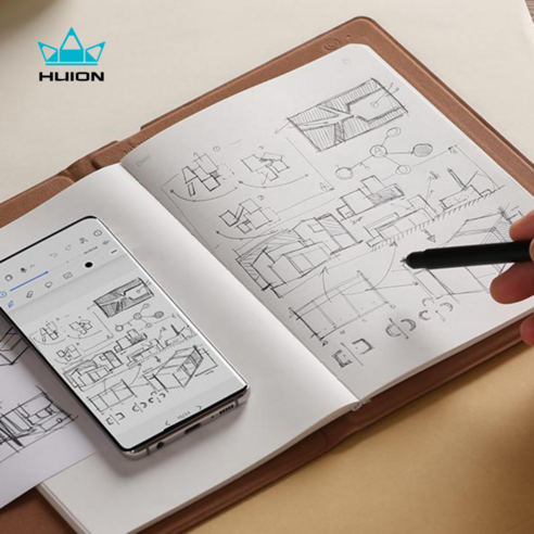 HUION 휴이온코리아 NOTE X10 블루투스 스마트 펜타블렛 전자필기 메모장 디지탈노트