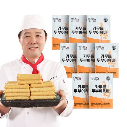 조봉창 명인 카무트 두부 어육바, 150g, 8개