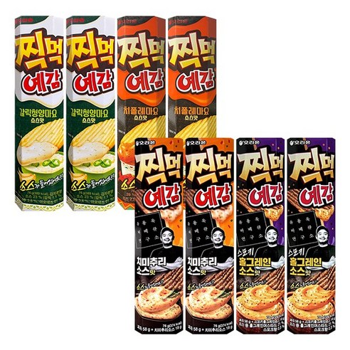 오리온 찍먹 예감 76g (갈릭청양마요소스맛+치폴레마요소스맛+치미추리소스맛+홀그레인소스맛)