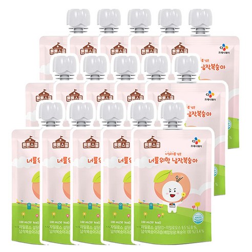 CJ 튼튼스쿨 너를위한 납작복숭아, 15개, 100ml