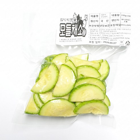 모들채소 애호박 반달썰기 1팩