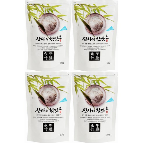 산사의참맛 세번구운 3회 죽염 소금 분말, 4개, 300g
