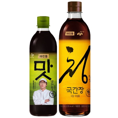 해찬들 맛간장 + 청장(국간장), 1세트, 1.23L