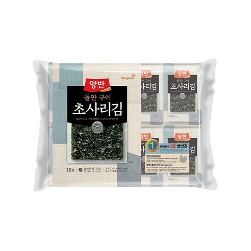 양반 돌판구이 초사리김, 4g, 64개
