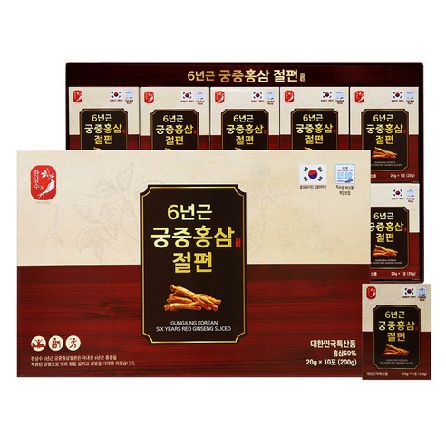 한삼수 궁중홍삼절편 (20g x 10포), 1박스, 20g