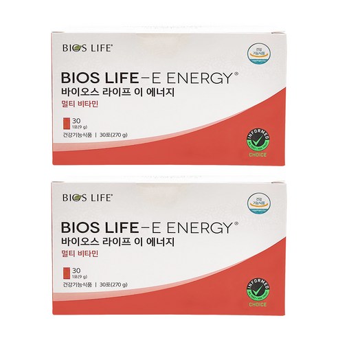 [유니시티] 바이오스 라이프 이 에너지 멀티비타민 E Energy 9g  2박스 60포 2달분