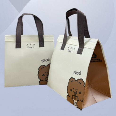 프라임콕 은박 일회용 쿨러백 보온 보냉백 10P, 10개, 곰돌이