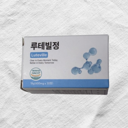 루테빌정 루테빌 600mg 빌베리 안토시아닌 마리골드, 1박스, 30정