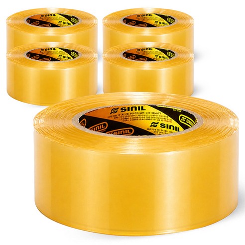 신일테이프 박스 테이프 48mm x 100m, 투명, 5개