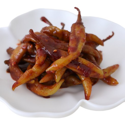여우마을 수제반찬 촌스러운 양념고추장아찌 고추무침, 500g, 4개