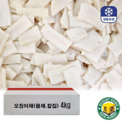 대왕오징어 칼집편채 4kg 벌크 무라 편채 (국내가공)