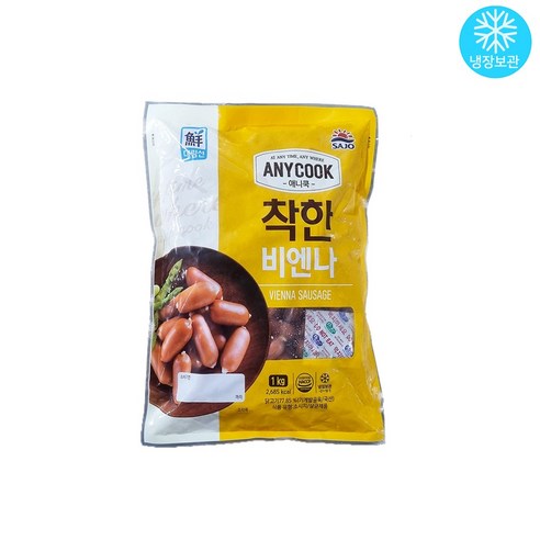 사조대림 애니쿡 착한 비엔나 소시지 1kg x 4개