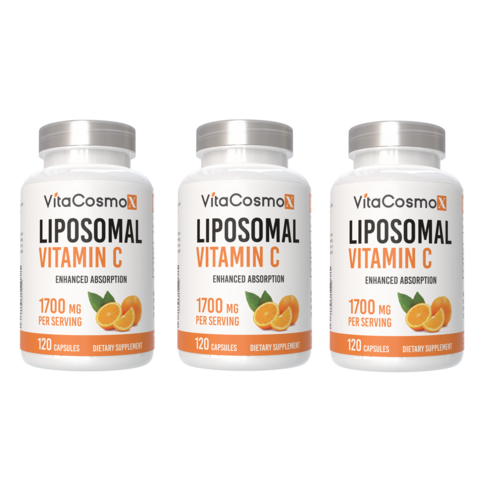 VitaCosmoX 비타코스모엑스 리포조말 비타민C 1700mg 120캡슐 리포솜비타민C 120 야채캡슐