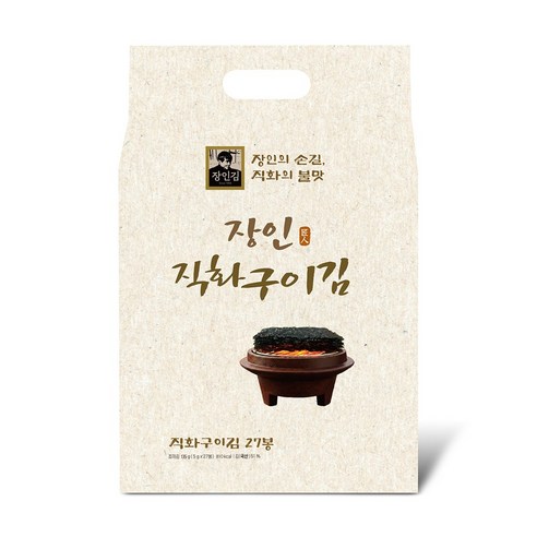 신안김 장인 직화구이 도시락김 5g*27봉 국내산 명절 선물세트, 4세트, 135g