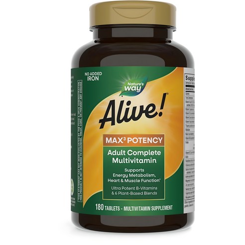 Nature's Way 얼라이브! 맥스 3 데일리 멀티-비타민 타블렛