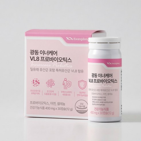 광동 이너케어 VL8 특허 여성 질 유산균, 2박스, 30정