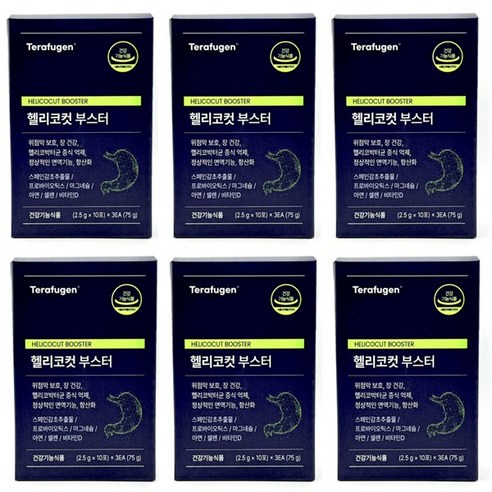 테라퓨젠 헬리코컷 부스터, 75g, 6박스