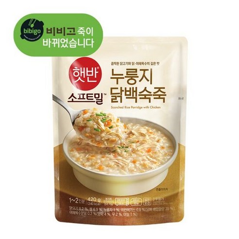 (상온) 비비고 누룽지닭백숙죽 420g