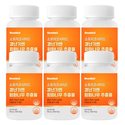 소포리코 사이드 갱년기 여성 보조제 / 플로라필 다이어트 회화나무 추출물, 6개, 60정