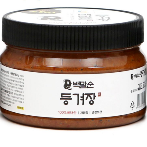 백말순등겨장 70년 전통 경상도 성주 등겨장, 600g, 1개