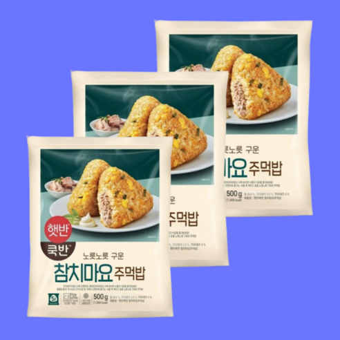 CJ 쿡반 참치마요 주먹밥 500G x 3, 3개, 500g