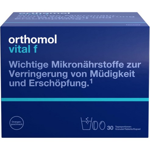 [독일직구] 내수용 오쏘뮬 오르토몰(Orthomol) 바이탈 f 여성용 비타민 자몽맛 30일분 (과립+정제+캡슐), 1개, 1정