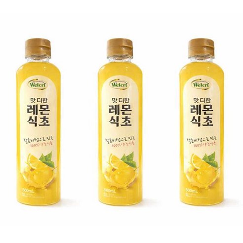 홀렌 맛더한 레몬식초 500ml, 3개, 500ml