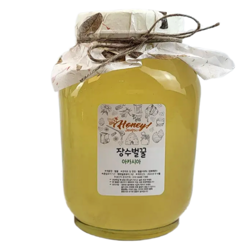 국내산 아카시아 꿀 100% 벌꿀 100프로 국산 꿀 2.4kg 장수벌꿀, 1개