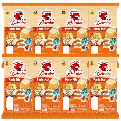 래핑카우 벨큐브 24큐브 125g 파티믹스 8개, 125g, 8개