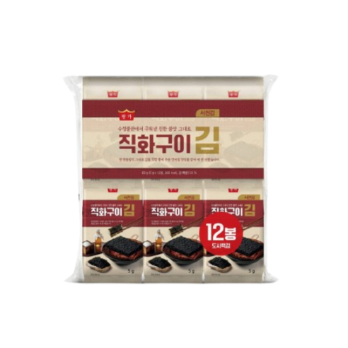 왕가 서천김 직화구이김 5g*12봉, 2세트, 60g