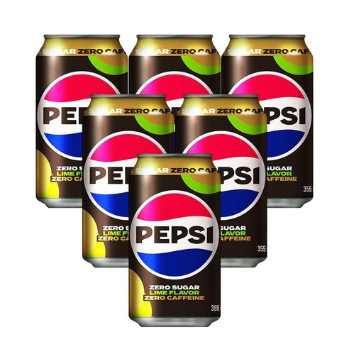 롯데칠성 펩시 제로카페인 라임 355ml, 355ml, 6개