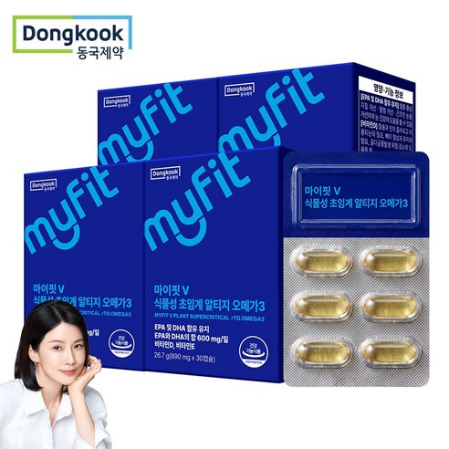 동국제약 마이핏 이보영 식물성 초임계 알티지 rTG 오메가3