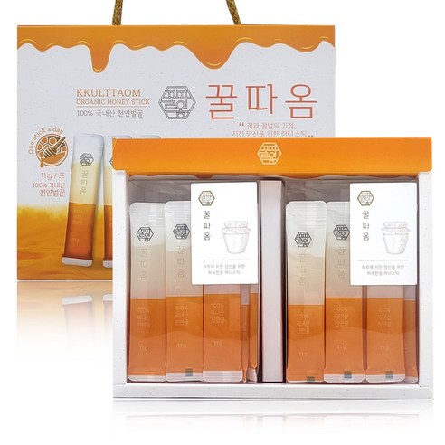 꿀따옴 꿀스틱 야생화꿀 11g 14T 2입 선물세트, 11g