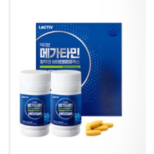 락티브 메가타민 활력엔 비타민B1B2B6B12 컴플렉스 120정 3개 12개월분 하루 한 알 본품 598351