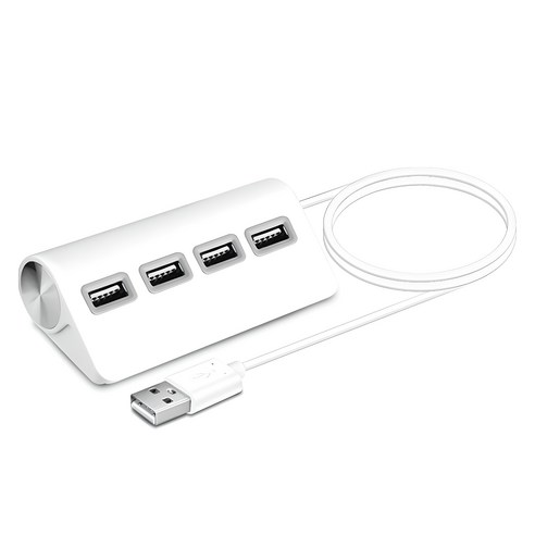 코시 뉴욕 4포트 USB허브 UH3085, 화이트, 1개