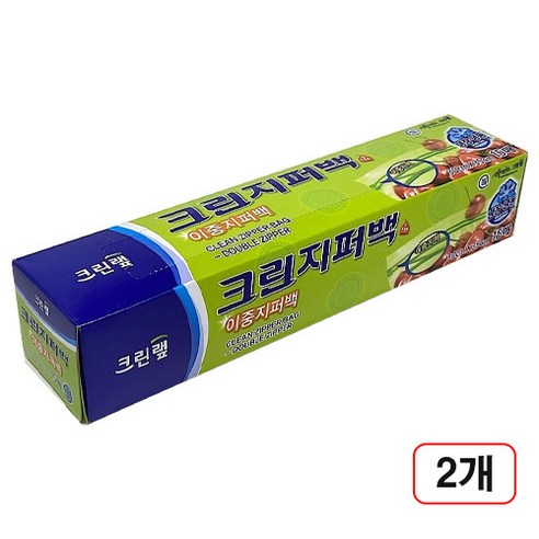 크린이중지퍼백(특대/30x35cm/20매) 2개, 1세트