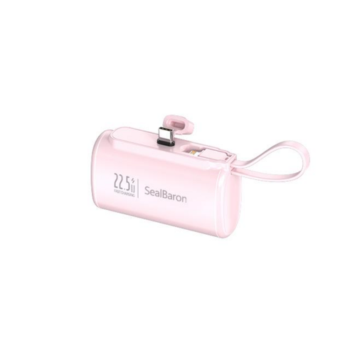 미니 대용량 도킹형 PD 22.5W 고속충전 보조배터리 20000mAh, 핑크, 20000mAh