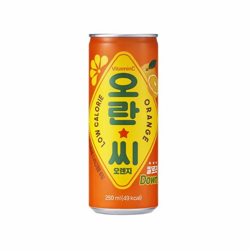 동아오츠카 오란씨 캔 250ML 오렌지 6개 음료수 탄산음료 탕비실 회사 행사, 6개입, 250ml