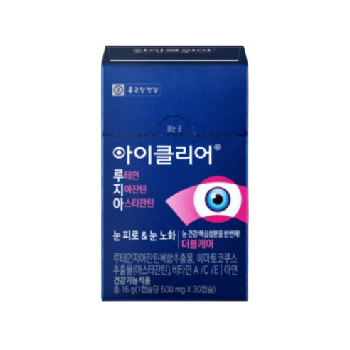 종근당건강 아이클리어 루테인 지아잔틴 아스타잔틴 6개월분, 30정, 6개
