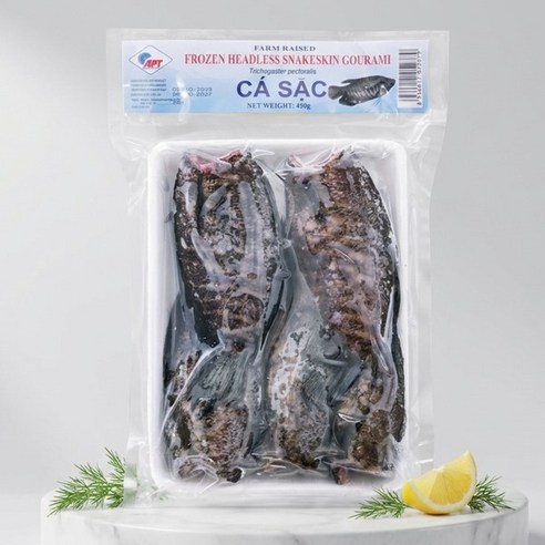 냉동 구라미 Ca Sac 베트남 민물생선 요리용 생선, 4개, 450g