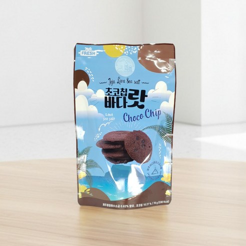 제주초코칩바다랏 70g 1파우치 솔티브라우니칩 초코과자 용암해수소금 솔트쿠키