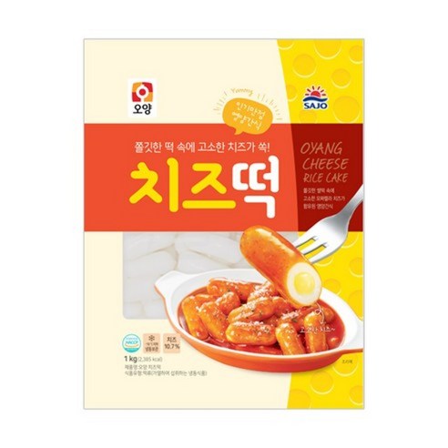 CJ 굿딜 쫄깃 치즈떡 1Kg x 2봉